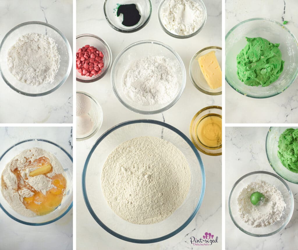 ingredients for grinch cookies