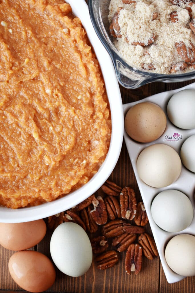 ingredients for sweet potato casserole