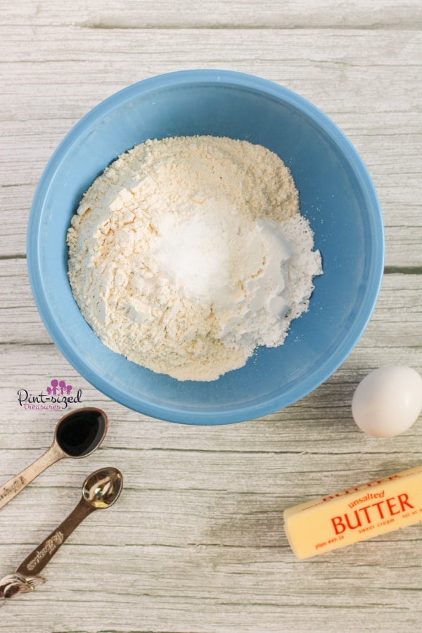 stirring ingredients for spider web cookies