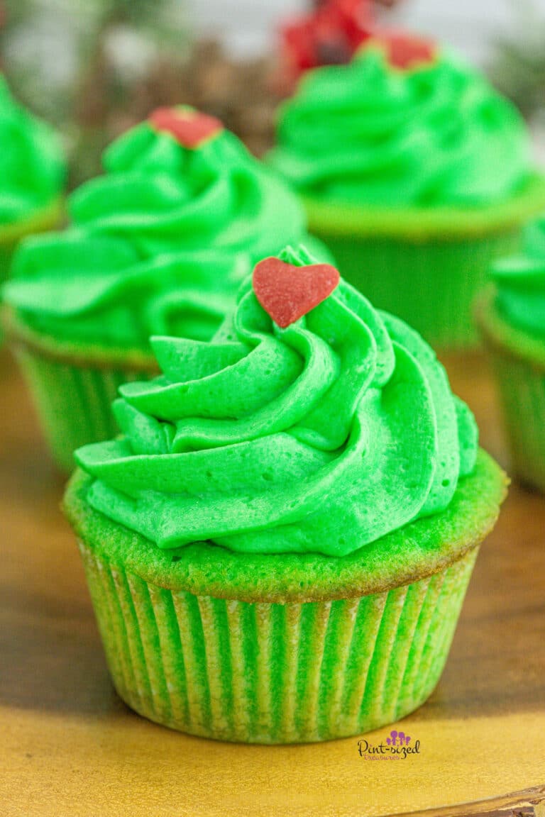easy grinch cupcakes