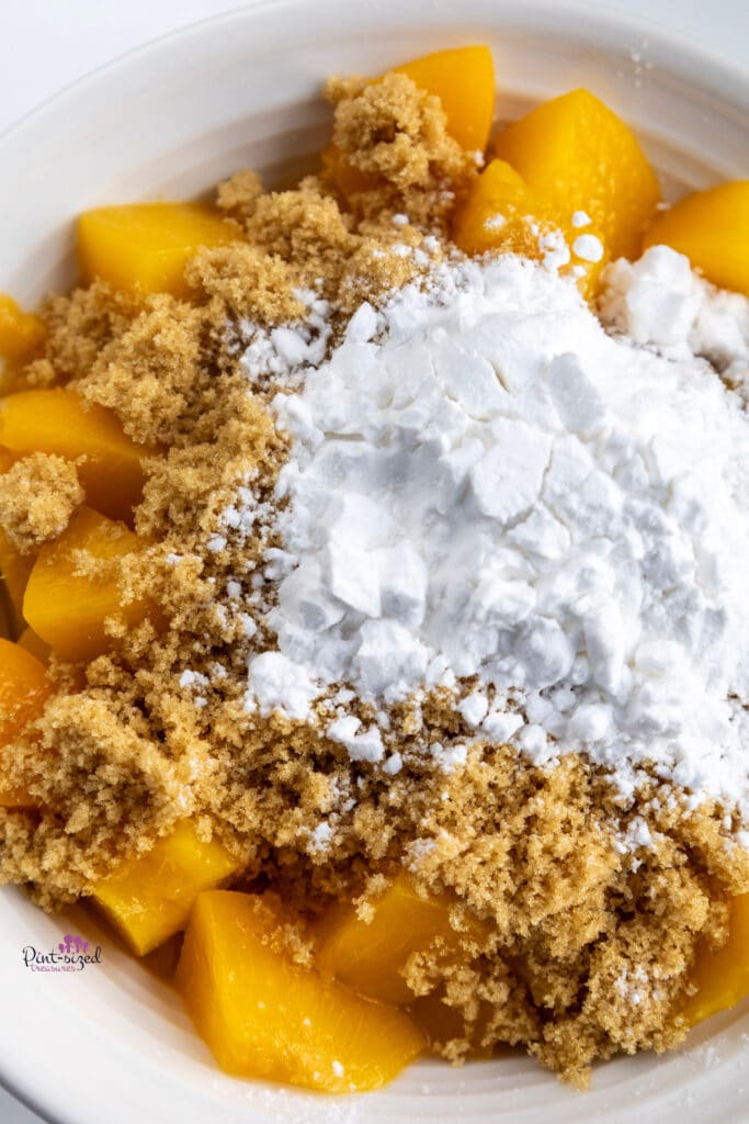 ingredients for peach pie filling
