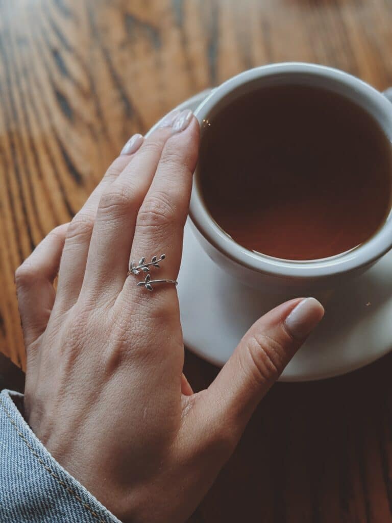 drinking tea during the holidays