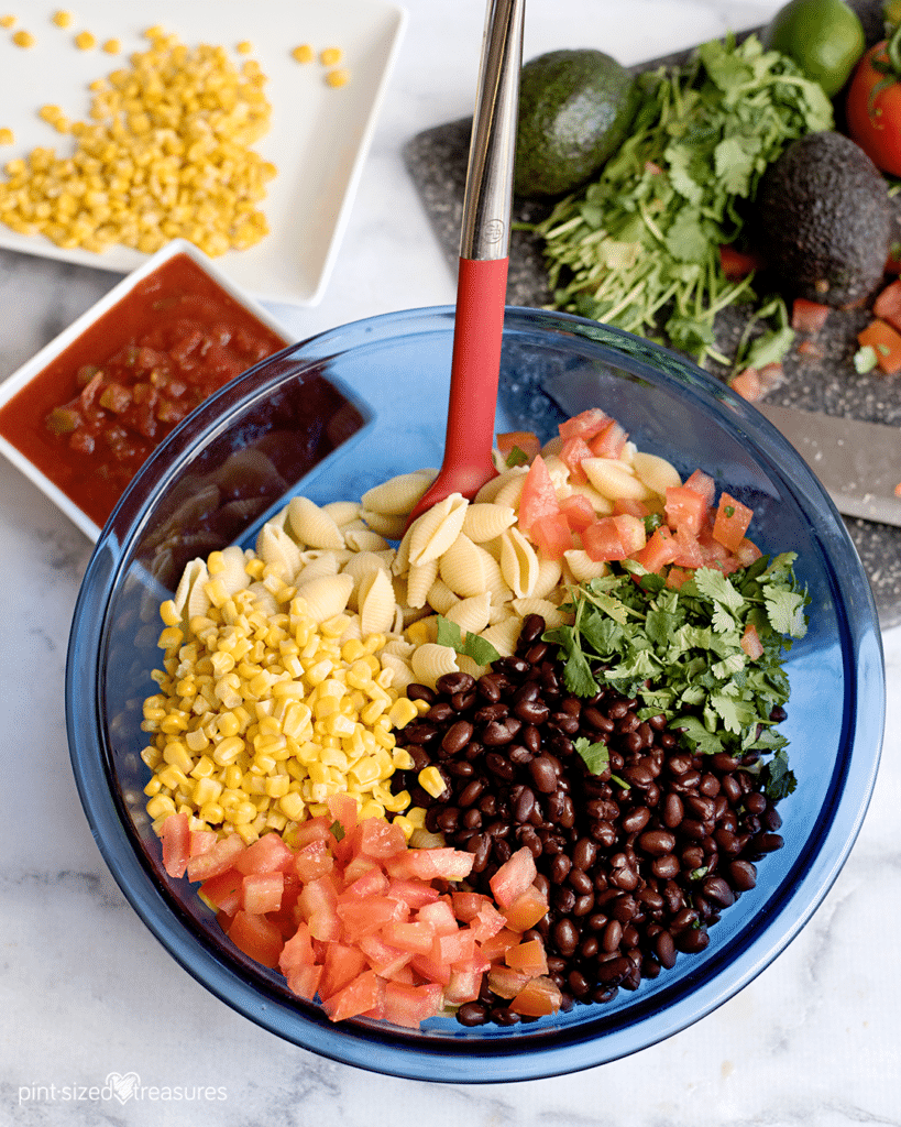 ingredients for mexican pasta salad