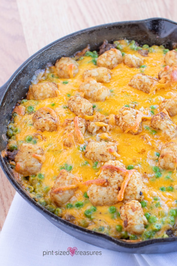 skillet tater tot casserole